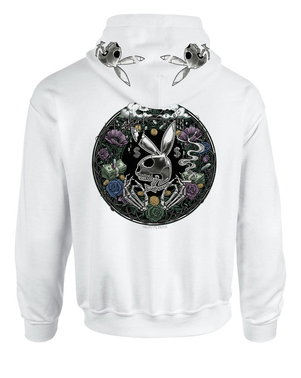 Bild von 'Chrome Bunny' - ZIP HOODIE 2 [weiß]